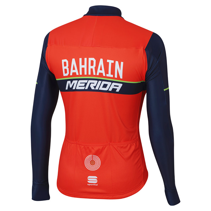 Maglia Bahrain Merida Manica Lunga 2017 rosso